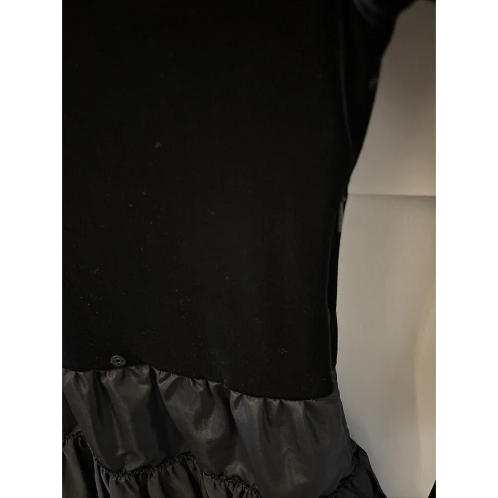 Girls The Children’s Place TCP Black Velvet Winter Christmas Tiered Dress 6X - 7